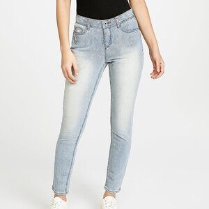 ReWash Low Rise Jeans - Size 7 - Denim & White Pin Stripe - EUC